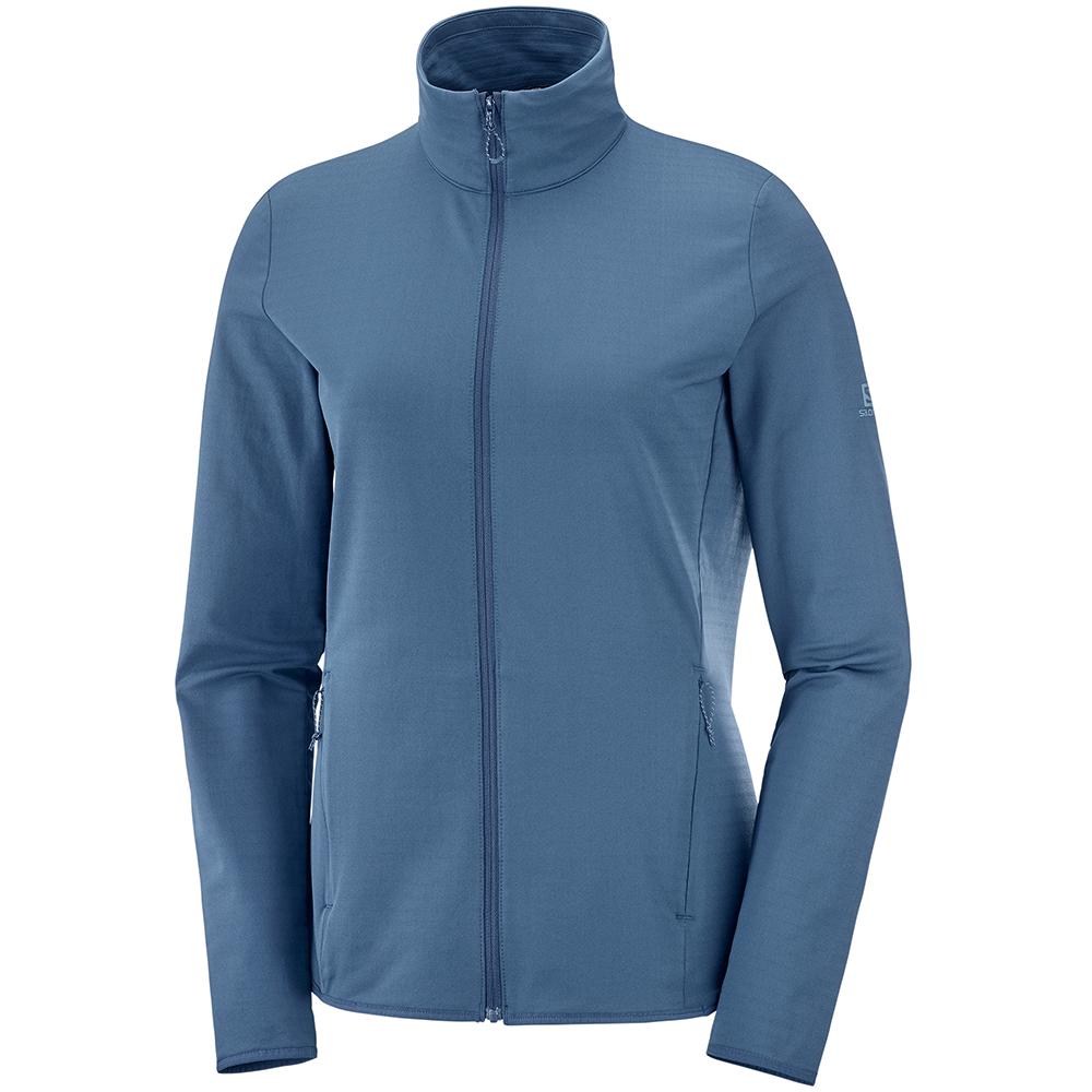 Vestes Imperméables Salomon Femme Foncé - Salomon OUTRACK FULL ZIP W - France (7091-GFNZC)